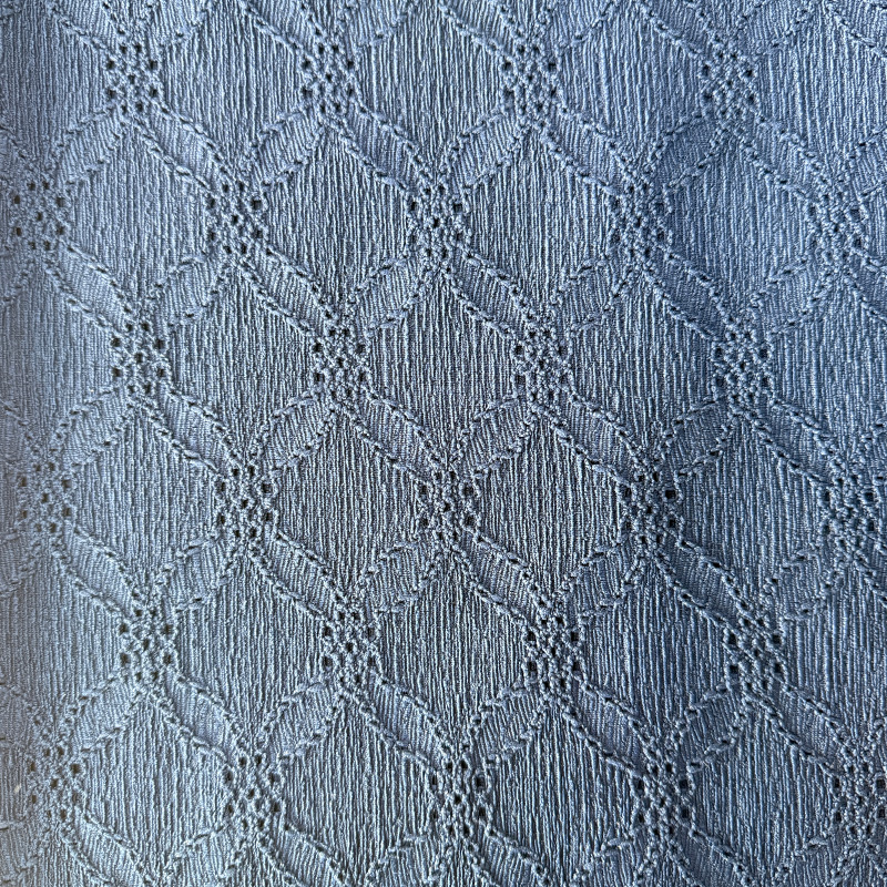 NO7002 Modern diamonds pattern stamine-knitted crepe fabric